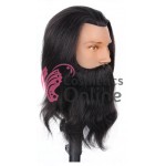 Cap de practica, manechin barbat cu barba, lungime 35 cm BBH001, cu par natural